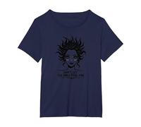 Cute But Feral: Don't Let The Smile Fool You T-Shirt, Women's Plus, Navy, 1X