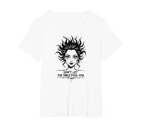 Cute But Feral: Don't Let The Smile Fool You T-Shirt, Women's Plus, White, 1X