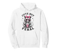 Cute But Feral - Funny Possum Retro Trash Animal Pullover Hoodie
