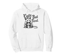 Cute But Feral - Funny Possum Retro Trash Animal Pullover Hoodie