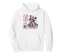 Cute But Feral - Funny Racoon Retro Trash Animal Pullover Hoodie