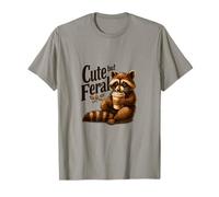 Cute but Feral Raccoon - Coffee Meme Trash Panda T-Shirt