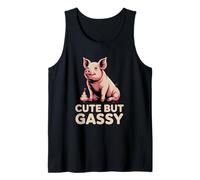 Cute But Gassy Funny Pig Fart Humor Farm Tank Top