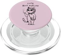 Cute But Psycho Cat - Sassy Retro Attitude PopSockets PopGrip for MagSafe