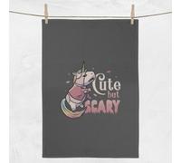 Cute But Scary Unicorn Tea Towel