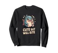 Cute But Will Bite Funny Kawaii Piranha Fish Sassy Sweatshirt