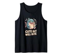 Cute But Will Bite Funny Kawaii Piranha Fish Sassy Tank Top