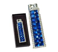 Cute butane lighter for women, small and windproof with cute glitter rhinestones on the surface, gas lighter, suitable as a gift for women(A6)
