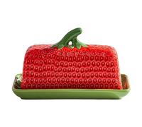 Cute Butter Dish with Lid for Countertop, Solid Color Ceramic Butter Holder, Butter Container