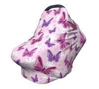 Cute Butterfly Car Seat Covers Baby Multi-Use Car Seat Canopy Carrier Cover, Breathable Breastfeeding Cover Boys & Girls