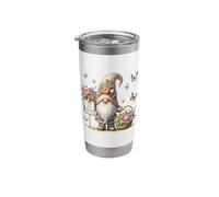 Cute Butterfly Decor and Floral Easter Gnome Hop Into Spring Stainless Steel Insulated Tumbler