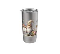 Cute Butterfly Decor and Floral Easter Gnome Hop Into Spring Stainless Steel Insulated Tumbler