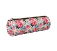 Cute Butterfly Flower Print Triangle Pencil Case Large-Capacity Stationery Organizer Stylish Pens Pouch
