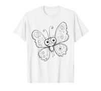 Cute Butterfly Hand Drawn Sketch Doodle Insect Drawing T-Shirt