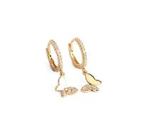 Cute Butterfly Small Cartilage Cuff Hoop Earrings With Tiny Charm Dangle Drop for Women S Dainty Fashion Huggie Hoops Hypoallergenic Fashion Elegant Gifts for Daughter Sister Bff