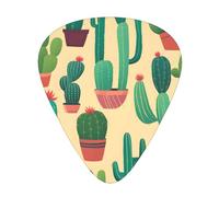 Cute Cactus Seamless Illustration Wzywhj Prints Abs Guitar Picks 12 Piece, Easy Grip Uke Picks For Your Bass, Ukulele, Acoustic Or Electric Guitar