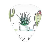 Cute Cactus Succulent Cacti,12 Pcs Guitar Pick,3 Different Thickness Plectrums for Acoustic Guitar Bass Ukulele (0.46mm 0.96mm 0.71mm)
