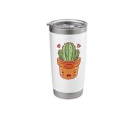 Cute Cactus with Heart Eyes Adorable Illustration Stainless Steel Insulated Tumbler