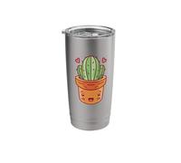 Cute Cactus with Heart Eyes Adorable Illustration Stainless Steel Insulated Tumbler
