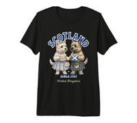 Cute Cairn Terrier Dog Mug Love Coffee Scotland Flag Premium T-Shirt