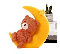 Cute Cake Toppers, Moon Bear Cake Topper,Desktop Decor Figurines | Decorative Tabletop Ornament, Cake Decoration Moon Bear Sculpture for Home Table