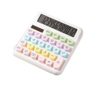 Cute Calculator, 12 Digits Solar Round Buttons Counter, Big Button Calculator | For Office Home Classroom University Work Business Travel Outdoor Store