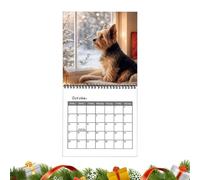 Cute Calendar 2027 January To December Family Planner Decor | Puppy Planning Calendar for Home Office Bedroom School Apartment