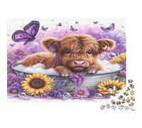 Cute Calf Bath Scene Puzzles for Adults 1000 Pieces in Vibrant Colours Favourites Jigsaw As A Logic Skill Puzzle for Beautiful Decoration Puzzle 38x26cm/1000pcs
