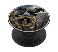 Cute California Condor Vulture Bird Watcher Spring Birds PopSockets Adhesive PopGrip