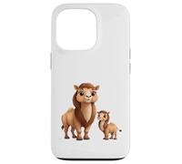 Cute Camel Mom Baby Cartoon Desert Animal Case for iPhone 13 Pro