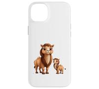 Cute Camel Mom Baby Cartoon Desert Animal Case for iPhone 14 Plus