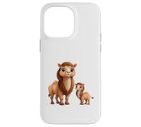 Cute Camel Mom Baby Cartoon Desert Animal Case for iPhone 14 Pro Max