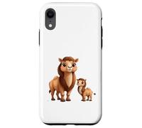 Cute Camel Mom Baby Cartoon Desert Animal Case for iPhone XR