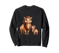 Cute Camel Mom Baby Cartoon Desert Animal Sweatshirt