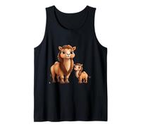 Cute Camel Mom Baby Cartoon Desert Animal Tank Top