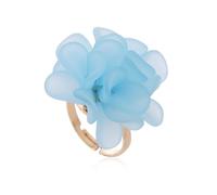 Cute Camellia Flower Statement Ring for Women Girls Gold Plated Dainty Petal Leaf Floral Wedding Promise Expandable Adjustable Open Wrap Finger Rings Comfort Fit Retro Holiday Birthday Jewelry Gift