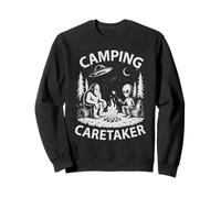 Cute Camp Alien CAMPING CARETAKER Bigfoot Campfire Nurse Sweatshirt