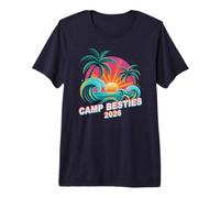 Cute Camp Besties 2026 Trip Vacation Surf Vacay Beach Premium T-Shirt