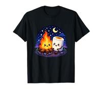 Cute Campfire and Marshmallow Friends Camping T-Shirt