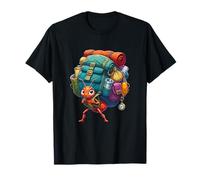 Cute Camping Ant with Huge Backpack Adventure T-Shirt