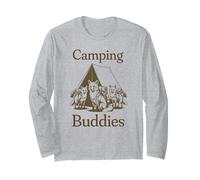Cute Camping Foxes Fox Camp Hike Hiking Vacation Holiday Long Sleeve T-Shirt