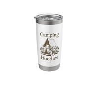 Cute Camping Foxes Fox Camp Hike Hiking Vacation Holiday Stainless Steel Insulated Tumbler