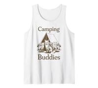 Cute Camping Foxes Fox Camp Hike Hiking Vacation Holiday Tank Top