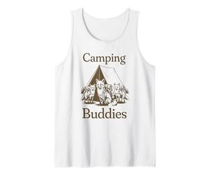 Cute Camping Foxes Fox Camp Hike Hiking Vacation Holiday Tank Top