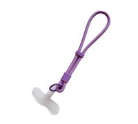 Cute Candy Color Simple Hand Strap Adjustable Short Silicone Phone Lanyard Clip-On Phone Case Universal Anti-Lost Strap(Yellow/Gold)