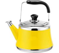 Cute Candy Color Stainless Steel Whistling Tea Kettle for Stovetop - 1L, 1.5L, 2L - Perfect for Gas, Induction, and Electric Stoves(Yellow,1.5L)