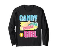 Cute Candy Girl Shirt Sweet Tooth Rainbow Cotton Candy Shirt Long Sleeve T-Shirt