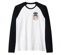Cute Cane Corso Floral Pocket Puppy Dog Lover Mom Vintage Raglan Baseball Tee