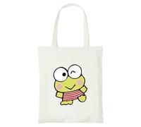 Cute Canvas Tote Bag - Birthday Bags with Cute Frog - Hello Gifts for Women - Kitty Tote Bag (Cute Frogy)