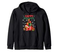 Cute Cappy Holidays Capybara Christmas Zip Hoodie